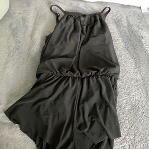 Black swim romper with liner size small